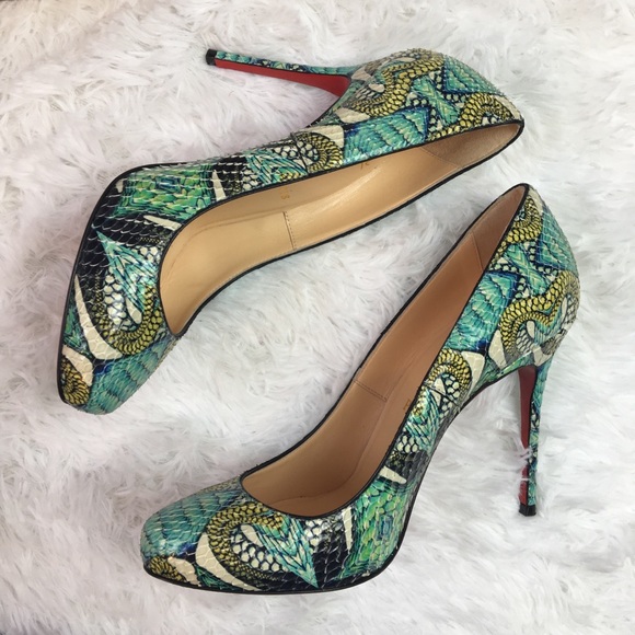 Christian Louboutin Elisa 100 Python Inferno Pump - Picture 3 of 8